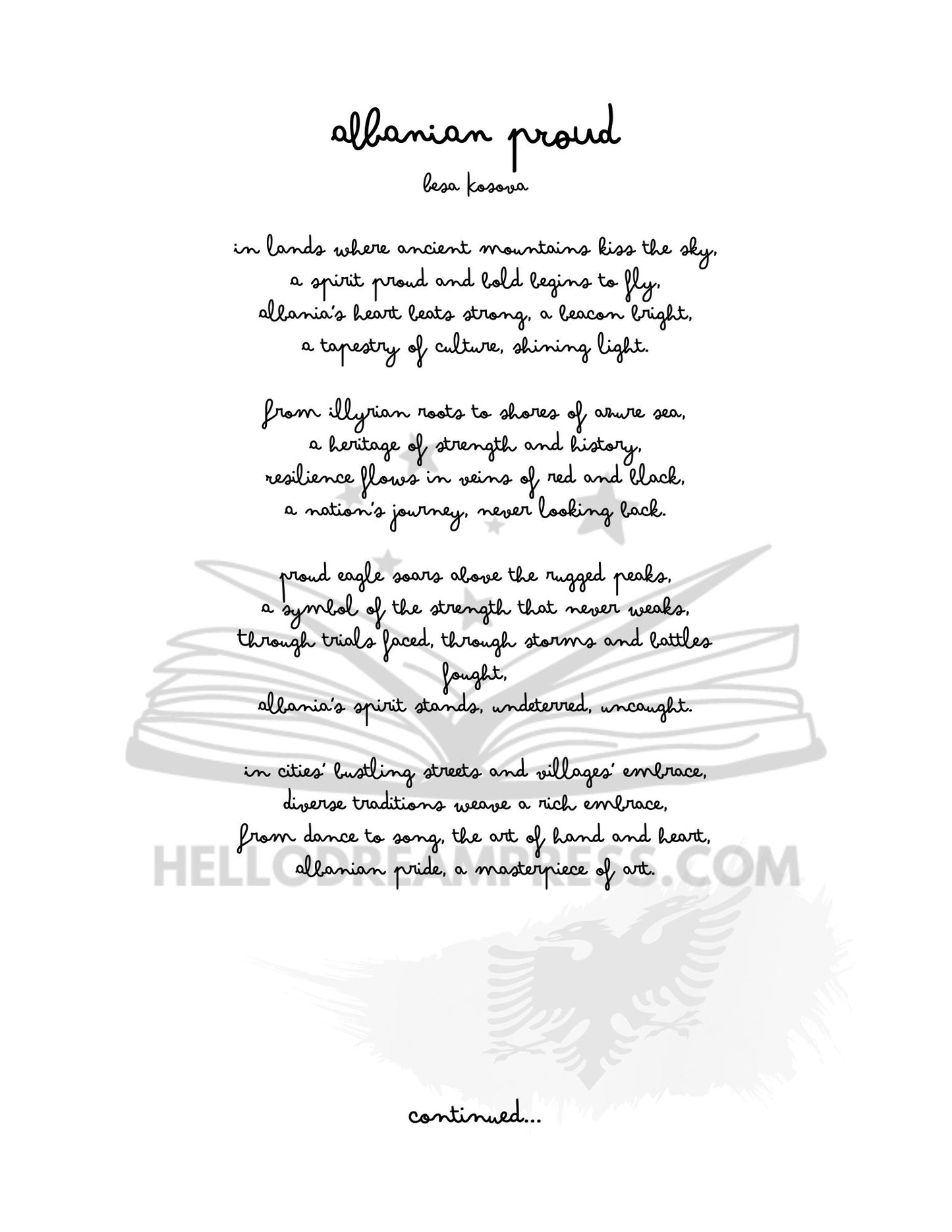 DIARY OF AN ALBANIAN - Printable Digital Download, Digital Journal PDF