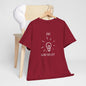 'Aha! Glow Your Gift!' Unisex Heavy Cotton Tee - Fun Graphic Shirt, Gift for Friends, Lightbulb Design, Custom Casual Wear