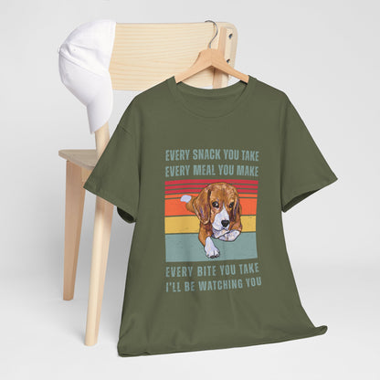 Beagle Dog Lover's Watchful Eye T-Shirt, Cute Pet Shirt, Gifts for Dog Owners, Funny Animal Tee, Animal Lover Gift