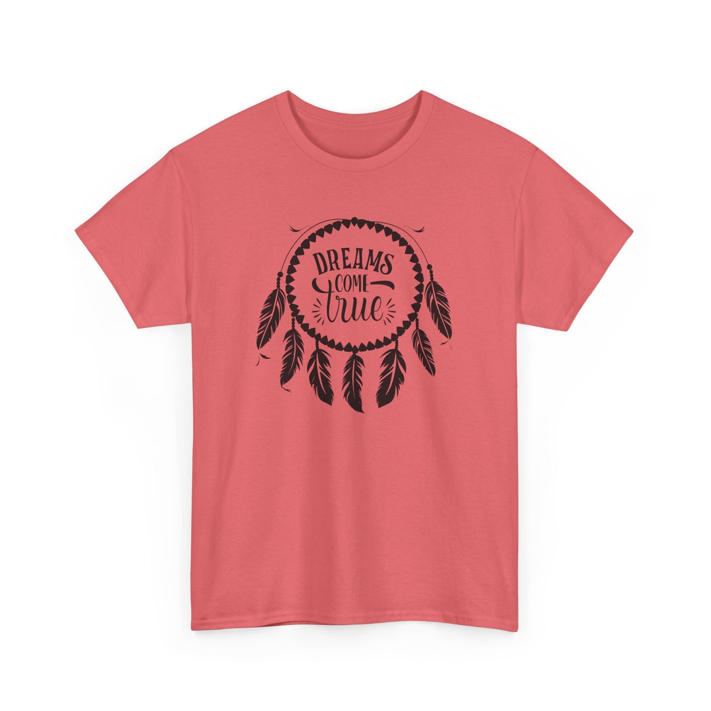 Dreams Come True Dream Catcher Unisex Heavy Cotton T-Shirt, Inspirational Gift, Boho Shirt, Casual Wear, Graphic Tee