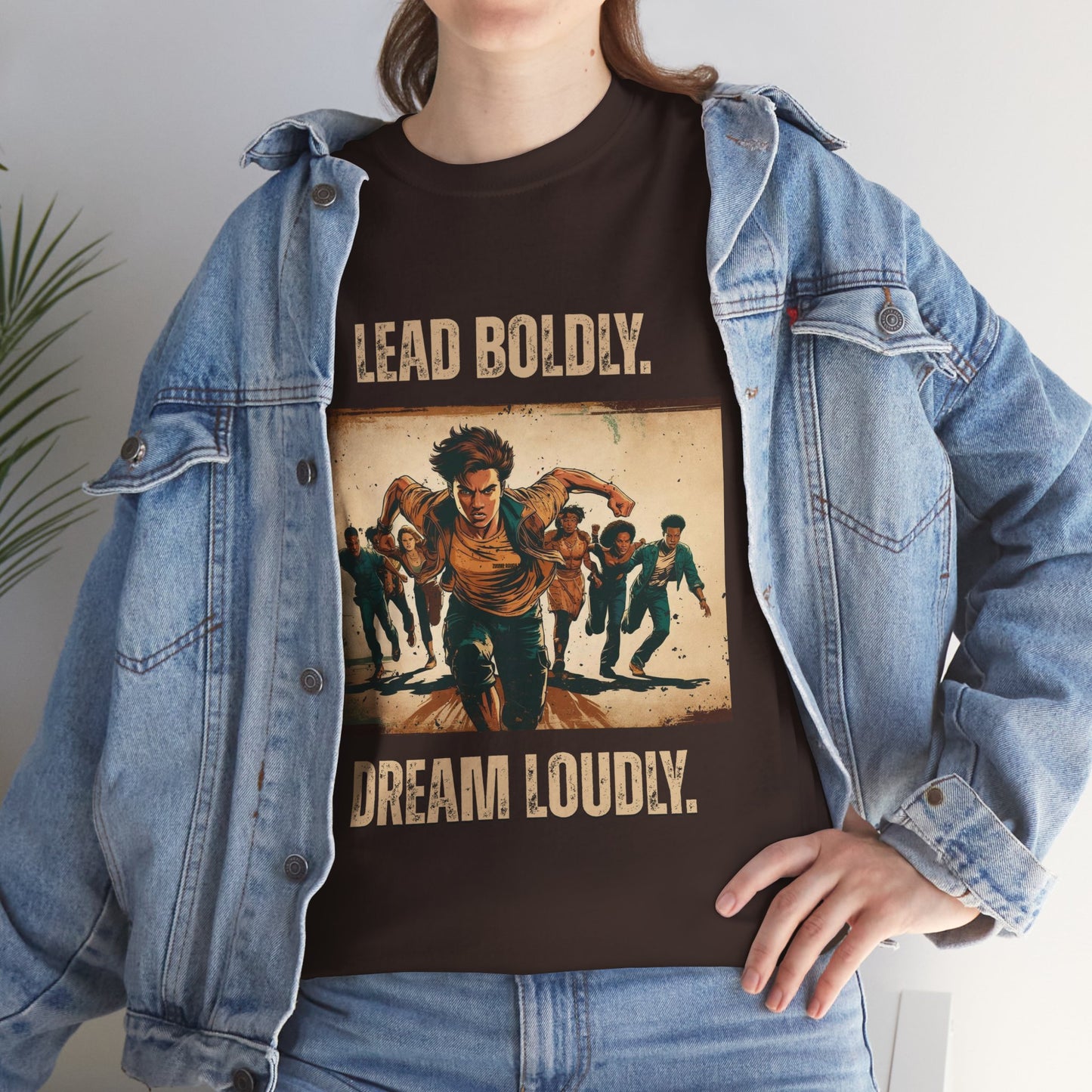 Lead Boldly, Dream Loudly - Bold Inspirational Tee, Motivational Gift, Unisex Graphic T-Shirt, Empowerment Apparel