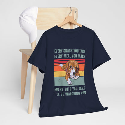 Beagle Dog Lover's Watchful Eye T-Shirt, Cute Pet Shirt, Gifts for Dog Owners, Funny Animal Tee, Animal Lover Gift