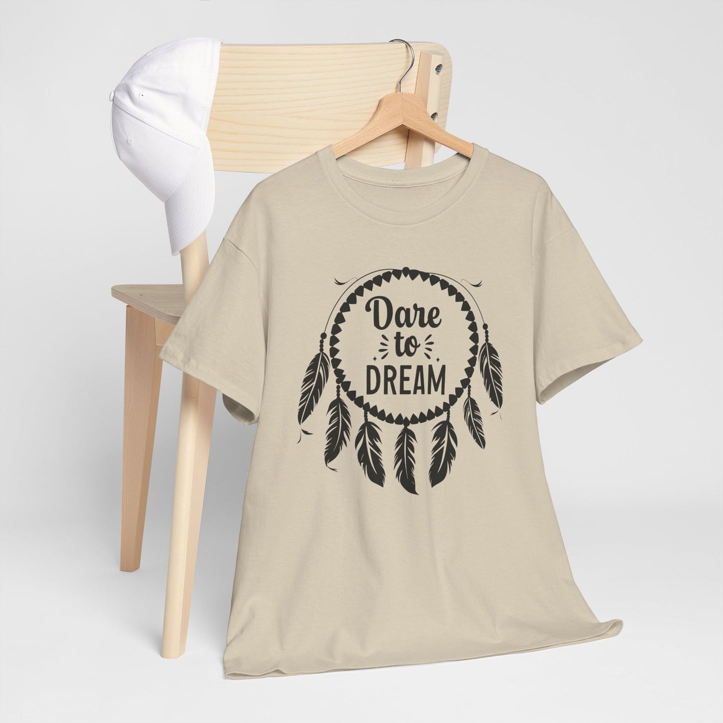 Dare to Dream Unisex Heavy Cotton Tee, Inspirational T-Shirt, Motivational Gift, Casual Wear, Dreamer Apparel