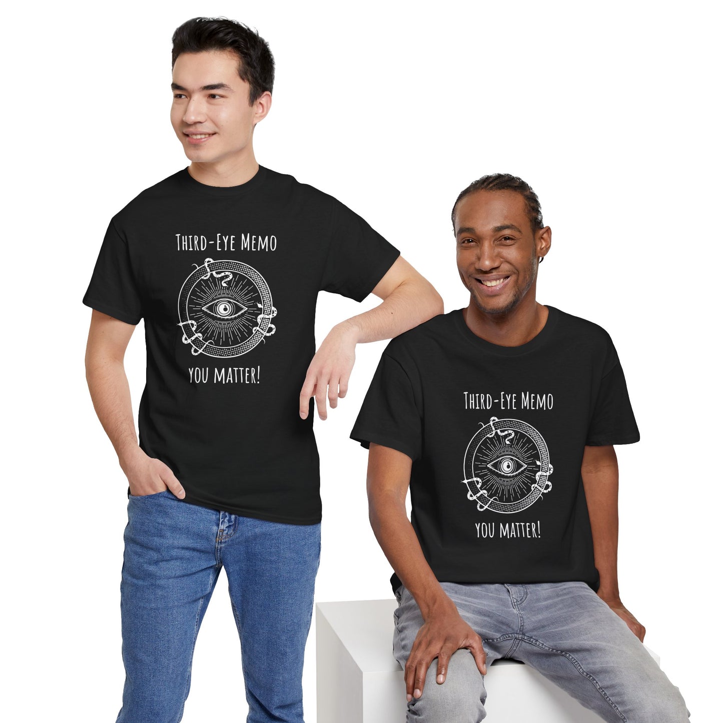 'Third Eye Memo - You Matter!' Mystical Tee Inspiring Affirmation Shirt, Spiritual Gift, Unisex Cotton T-Shirt, Mindfulness Apparel