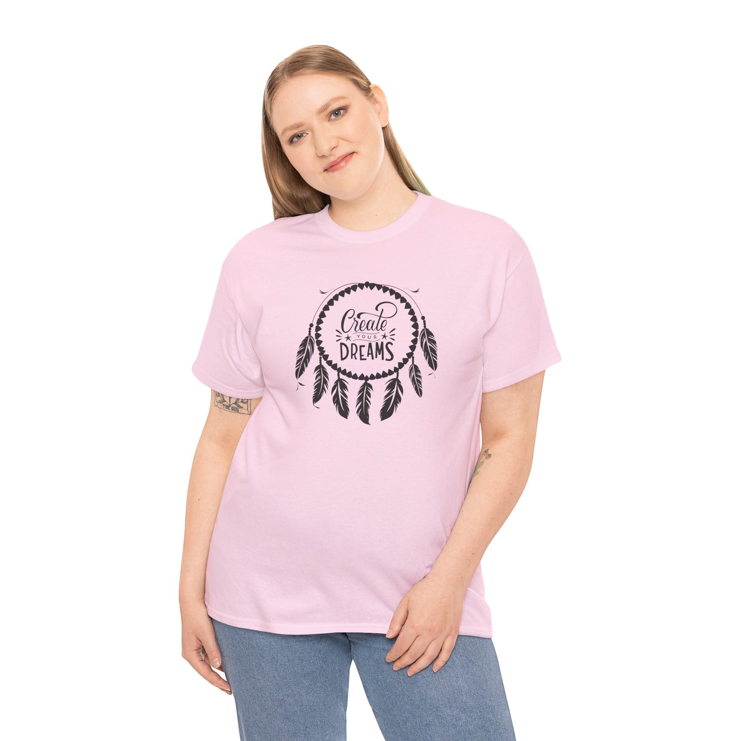 Create Your Dream Dream Catcher Unisex Tee | Inspirational T-Shirt for Dreamers, Bohemian Style, Gift for Her, Relaxed Cotton Tee