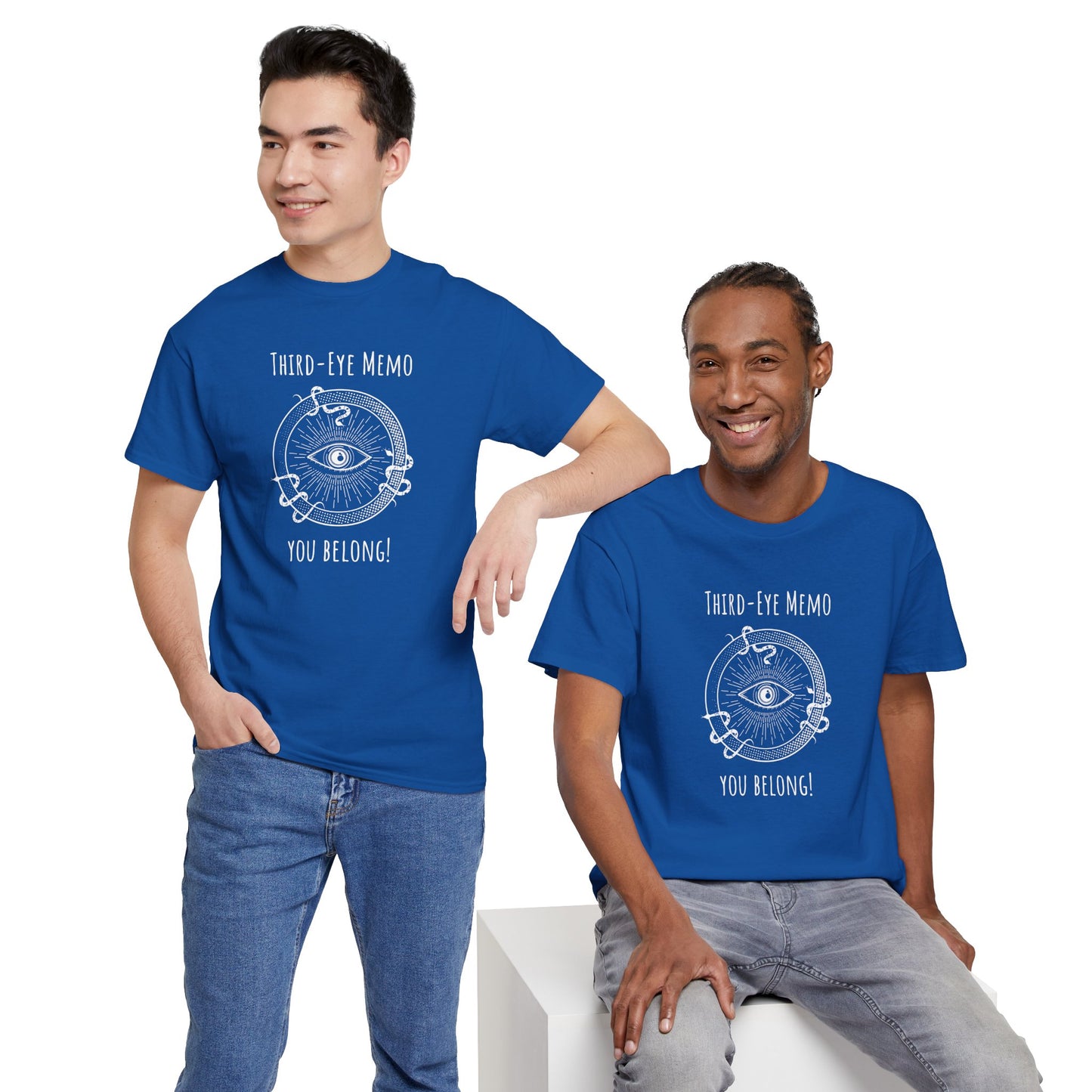 'Third Eye Memo - You Belong!' Unisex Heavy Cotton Tee for Everyday Wear, Casual T-Shirt, Gift for Him/Her, Summer Essential
