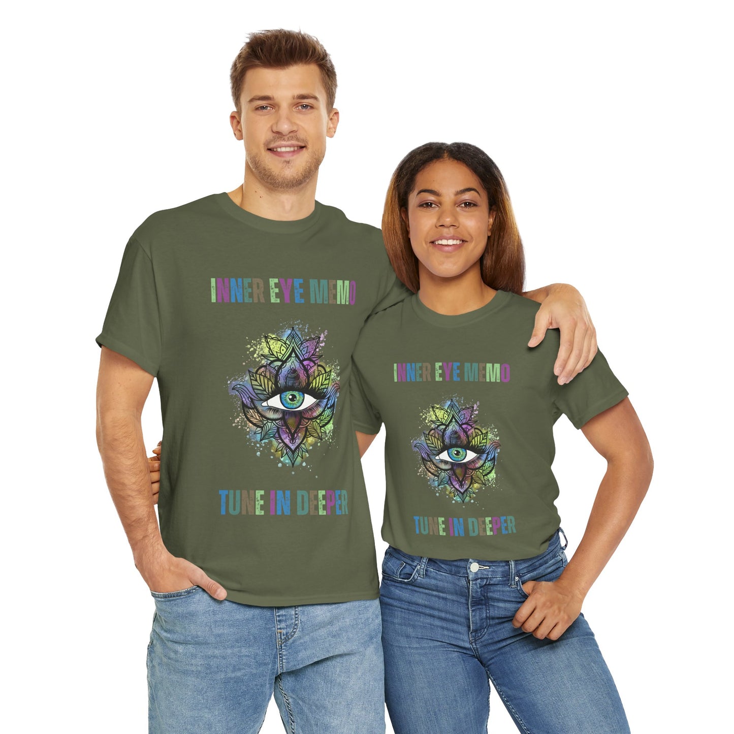 Inner Eye Memo Tune In Deeper, Mindfulness Graphic Tee, Spiritual T-Shirt, Yoga Apparel, Meditation Gift