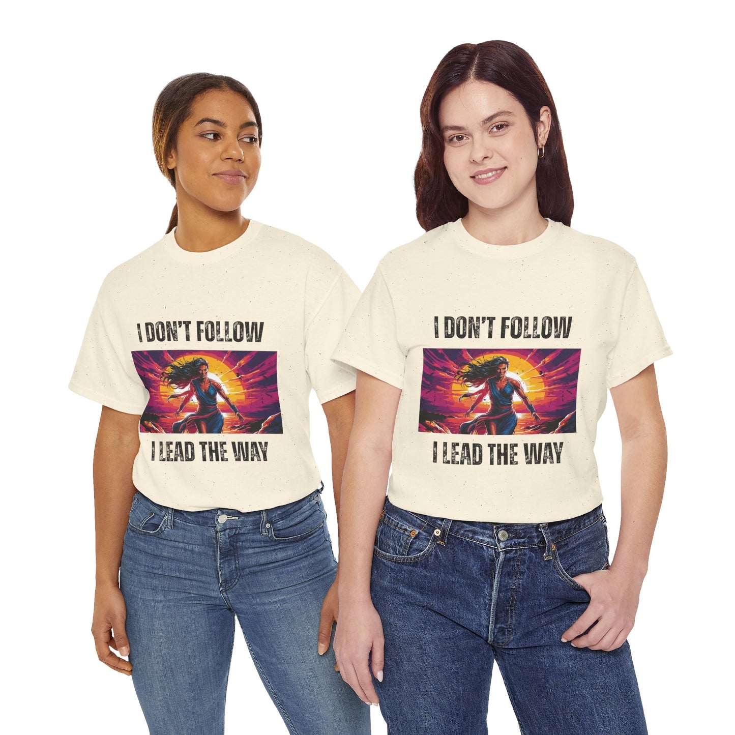 "I Don't Follow, I Lead The Way" - Motivational T-Shirt for Trailblazers, Gift for Inspiration, Positive Empowering Unisex Cotton Tee