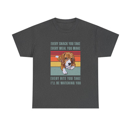 Beagle Dog Lover's Watchful Eye T-Shirt, Cute Pet Shirt, Gifts for Dog Owners, Funny Animal Tee, Animal Lover Gift