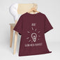'Aha! Glow With Purpose' Unisex Heavy Cotton Tee, Inspirational Shirt, Motivational Tee, Gift for Creatives, Unique T-Shirt