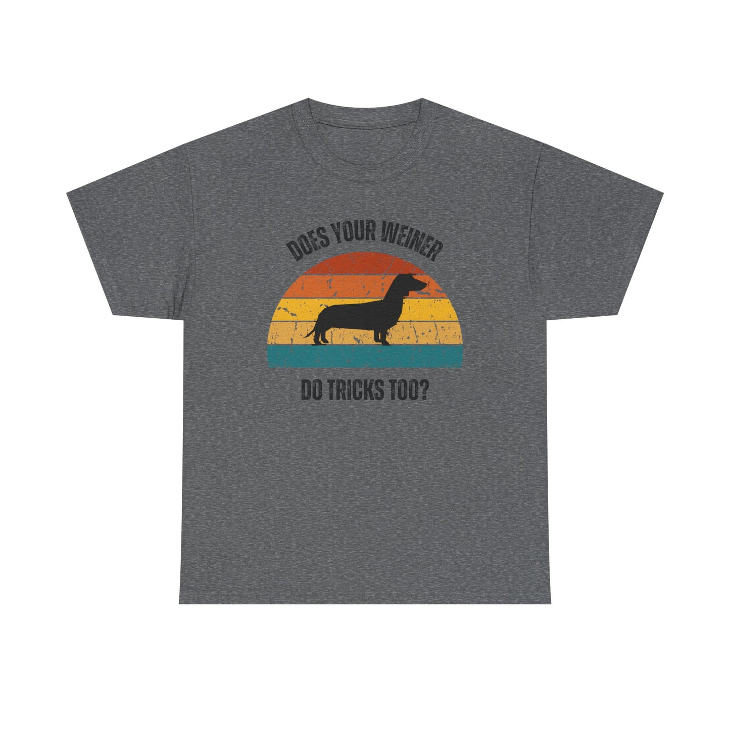 "Does Your Weiner Do Tricks Too?" Dachshund  Funny Dog Lover Tee, Unisex Cotton Shirt, Pet Owner Gift, Humorous Dog T-Shirt