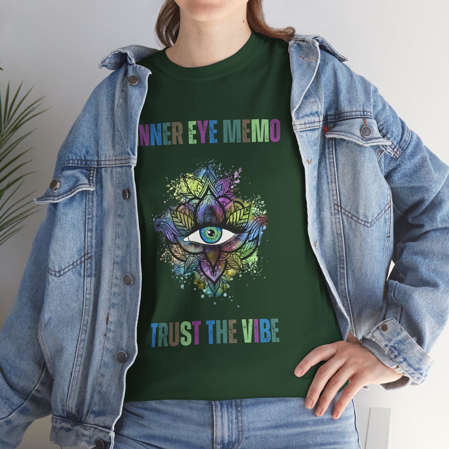 Inner Eye Memo Trust the Vibe Graphic T-Shirt, Spiritual Vibe Tee, Yoga Shirt, Meditation Gift, Unisex Casual Wear