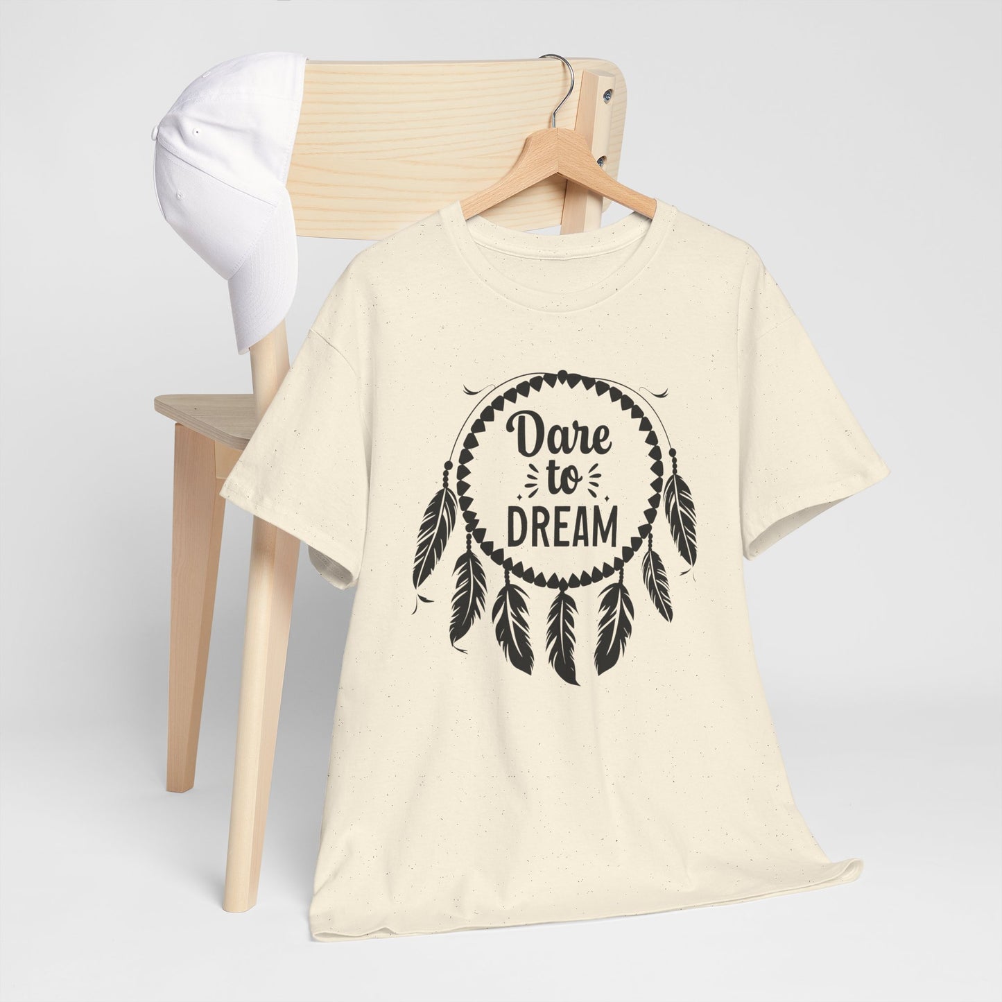 Dare to Dream Unisex Heavy Cotton Tee, Inspirational T-Shirt, Motivational Gift, Casual Wear, Dreamer Apparel