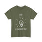 'Aha! Illuminate You' Unisex Heavy Cotton Tee | Funny Graphic Tee for Bright Ideas, Gift for Friends, Creative Shirt