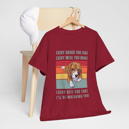 Beagle Dog Lover's Watchful Eye T-Shirt, Cute Pet Shirt, Gifts for Dog Owners, Funny Animal Tee, Animal Lover Gift