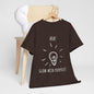 'Aha! Glow With Purpose' Unisex Heavy Cotton Tee, Inspirational Shirt, Motivational Tee, Gift for Creatives, Unique T-Shirt