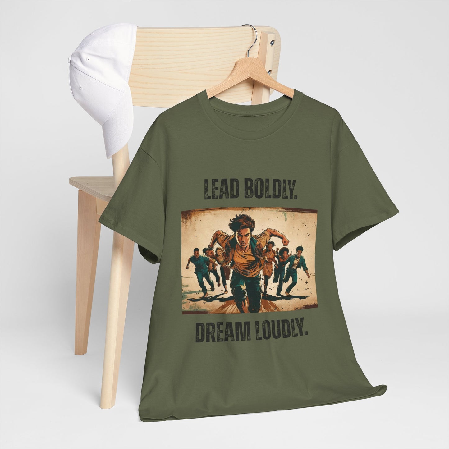Lead Boldly, Dream Loudly - Bold Inspirational Tee, Motivational Gift, Unisex Graphic T-Shirt, Empowerment Apparel