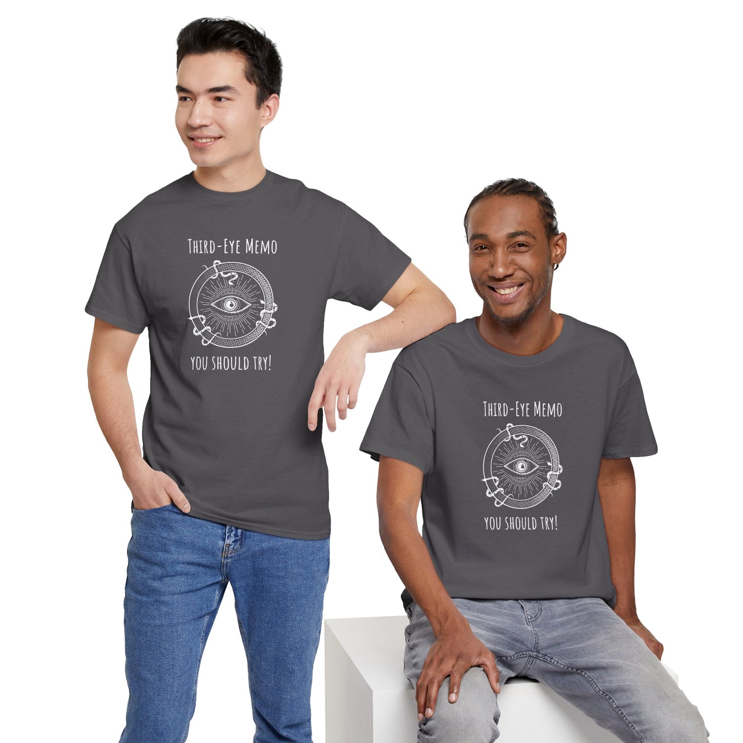 Third-Eye Memo You Should Try Unisex Heavy Cotton Tee - Spiritual T-Shirt, Consciousness Shirt, Meditation Apparel, Yoga Wear