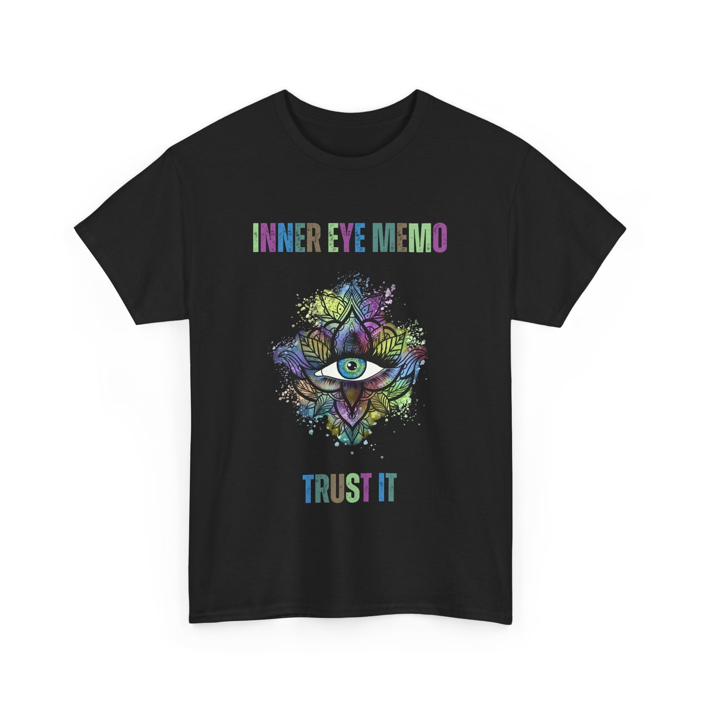 Inner Eye Memo T-Shirt, Trust It Graphic Tee, Yoga Apparel, Gift for Mindfulness Lover, Bohemian Spiritual Tee