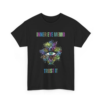 Inner Eye Memo T-Shirt, Trust It Graphic Tee, Yoga Apparel, Gift for Mindfulness Lover, Bohemian Spiritual Tee