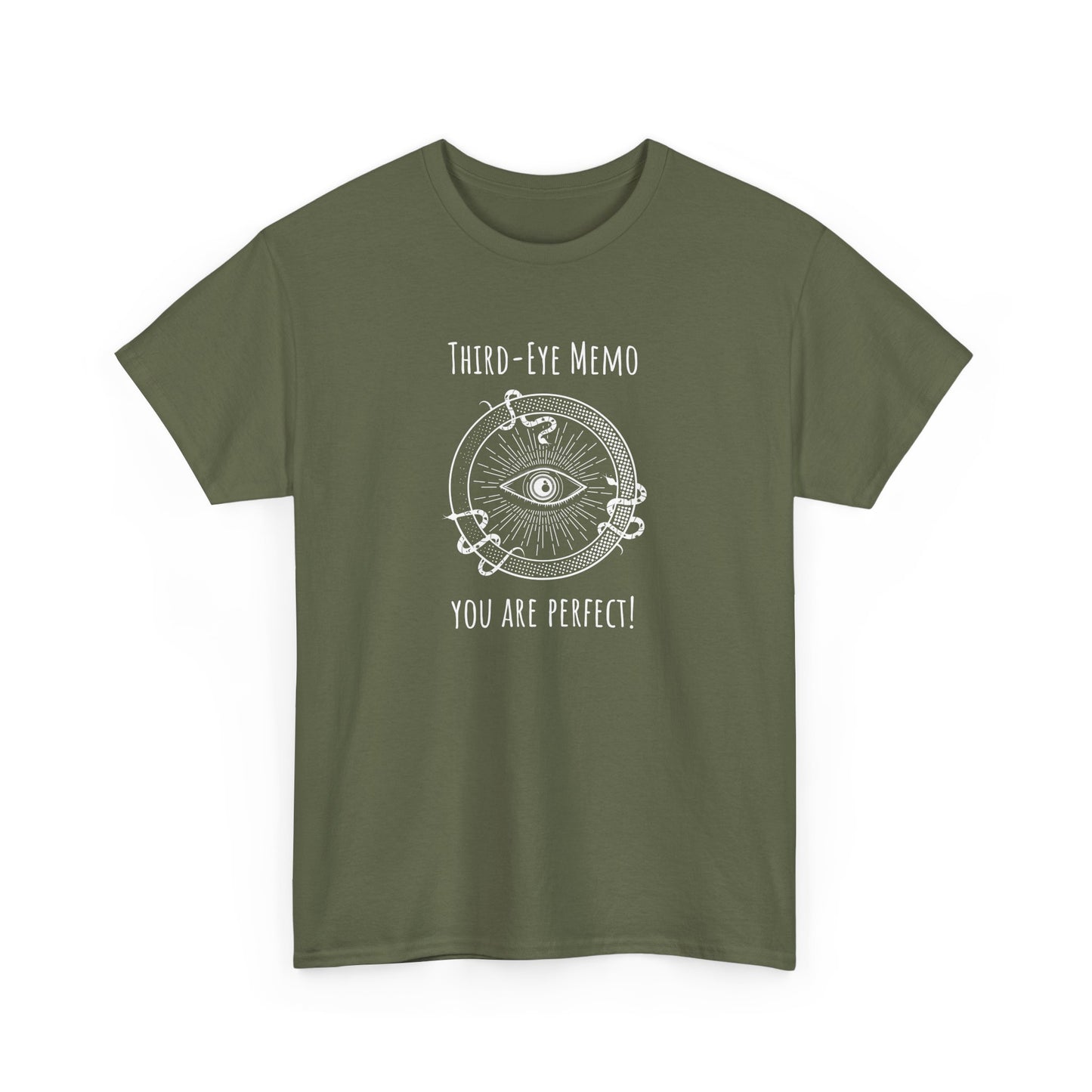 'Third Eye Memo - You Are Perfect' Spiritual Awakening Tee, You Are Perfect Cotton Tee, Yoga Shirt, Meditation Apparel, Gift for Mindfulness T-Shirt