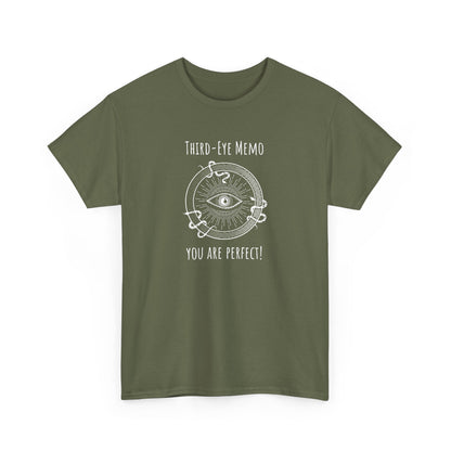 'Third Eye Memo - You Are Perfect' Spiritual Awakening Tee, You Are Perfect Cotton Tee, Yoga Shirt, Meditation Apparel, Gift for Mindfulness T-Shirt