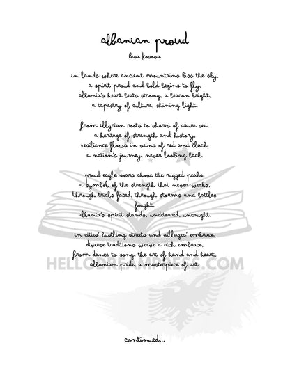 DIARY OF AN ALBANIAN - Printable Digital Download, Digital Journal PDF