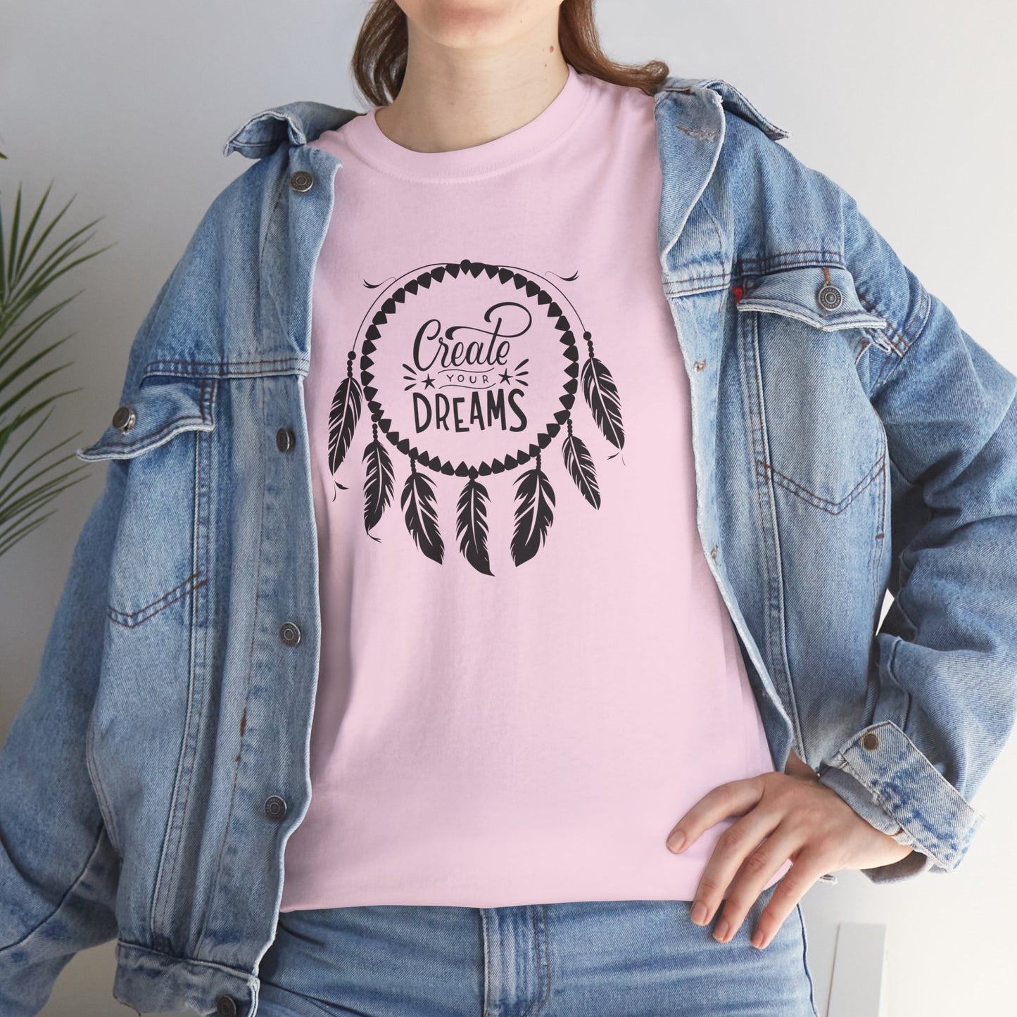 Create Your Dream Dream Catcher Unisex Tee | Inspirational T-Shirt for Dreamers, Bohemian Style, Gift for Her, Relaxed Cotton Tee