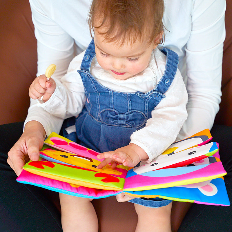 Montessori Three-Dimensional Cloth Book for Babies, Tear-Resistant