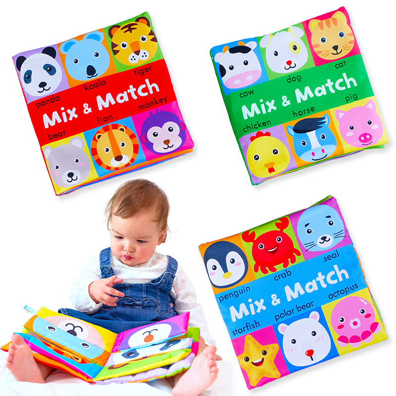 Montessori Three-Dimensional Cloth Book for Babies, Tear-Resistant
