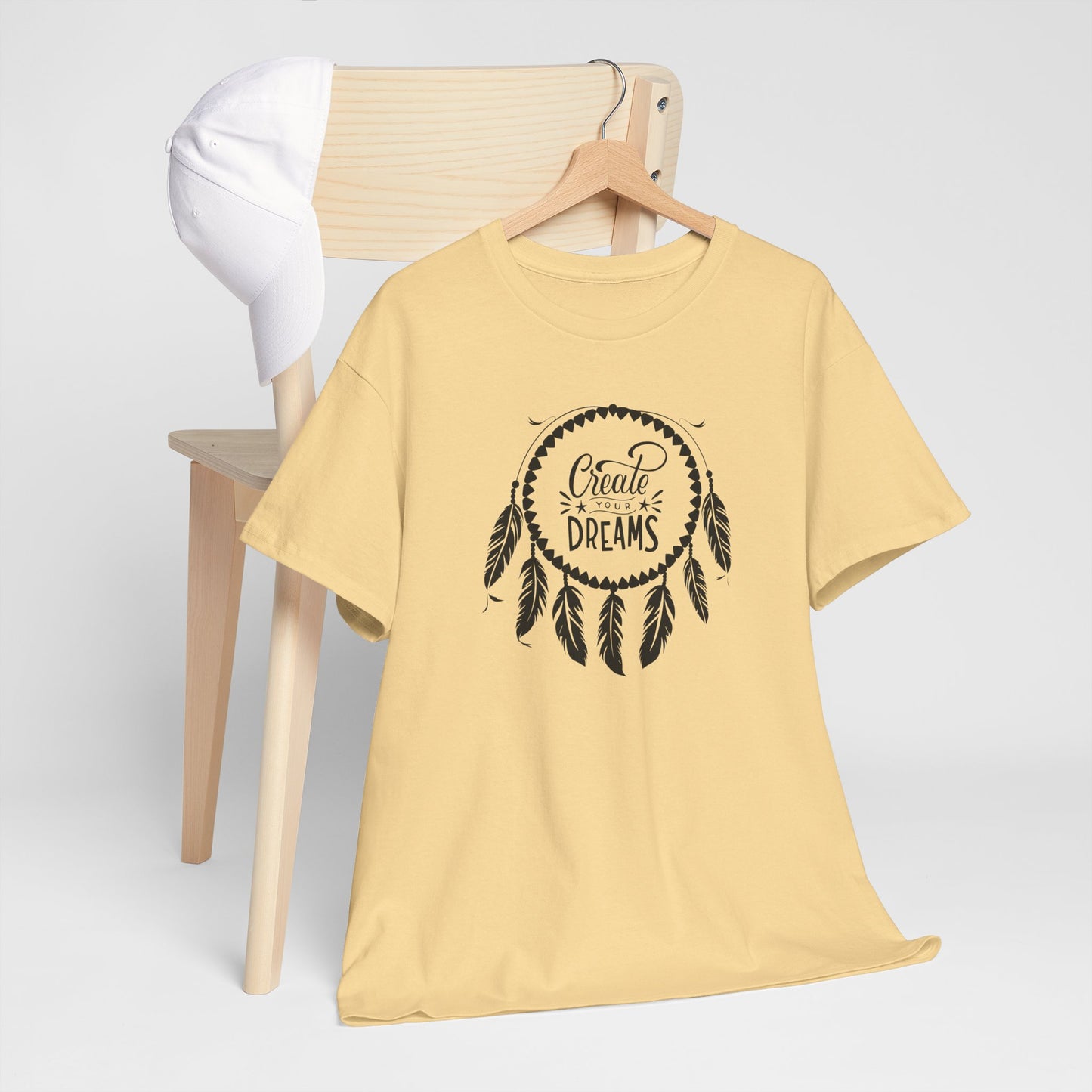 Create Your Dream Dream Catcher Unisex Tee | Inspirational T-Shirt for Dreamers, Bohemian Style, Gift for Her, Relaxed Cotton Tee
