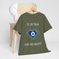 'Be Like Nazar Glare Back Brighter' Evil-Eye T-shirt, Eye-Catching Unisex Tee with Positive Vibes, Perfect for Gifts, Casual Wear and Festivals