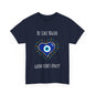 'Be Like Nazar Good Vibes Only' Eye Heart Unisex Heavy Cotton Tee | Cute Graphic Tee, Gift for Friends, Casual Wear