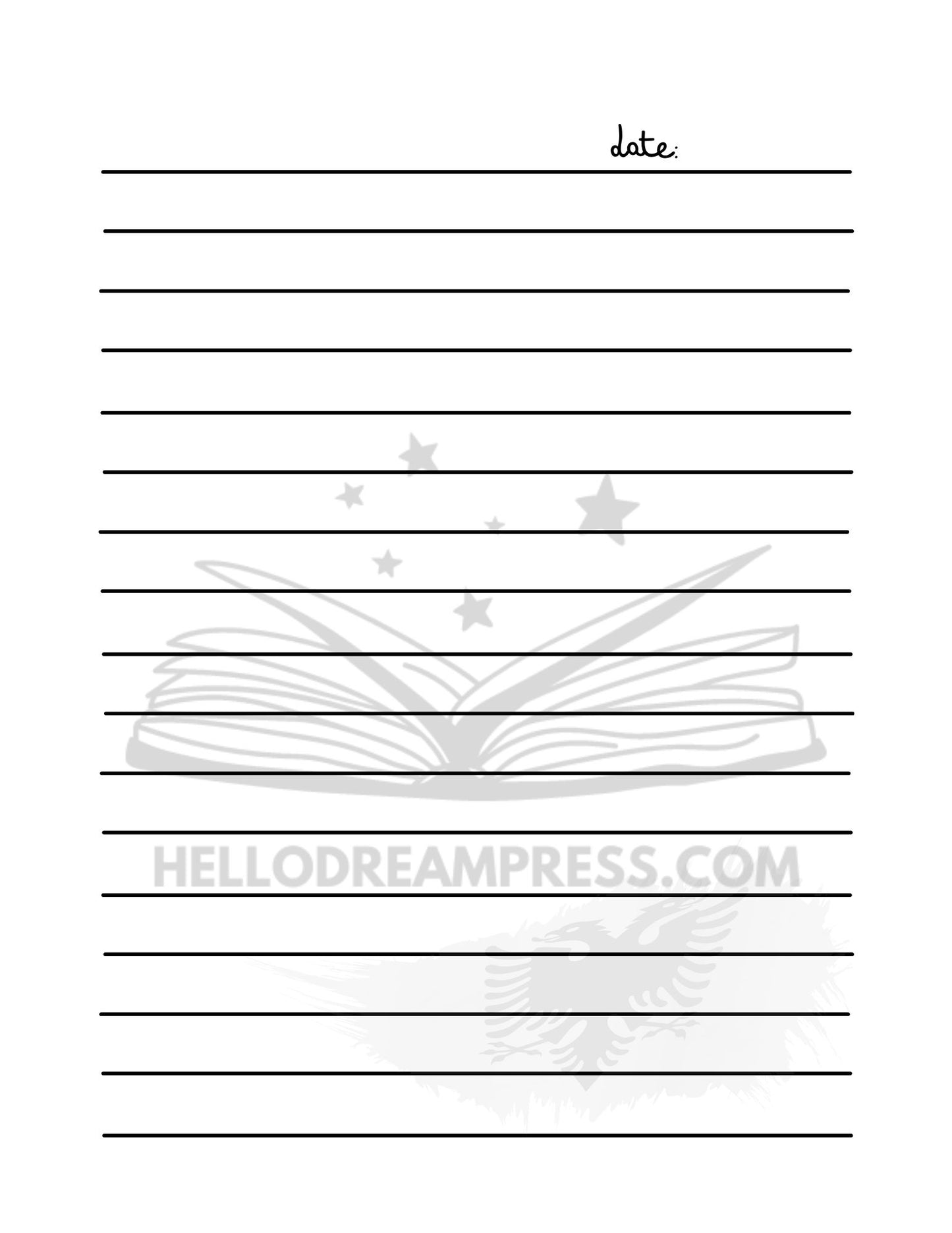 DIARY OF AN ALBANIAN - Printable Digital Download, Digital Journal PDF