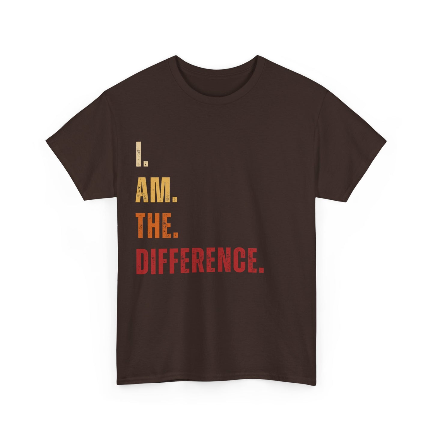I Am The Difference Empowerment Unisex Heavy Cotton Tee, Motivational Shirt, Inspirational Apparel, Gift for All Occasions