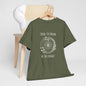 'Third Eye Memo - Be The Change!' Unisex Heavy Cotton Tee with Inspiring Design Spirit Tee for Positive Vibes, Gift for Dreamers, Meditation T-Shirt