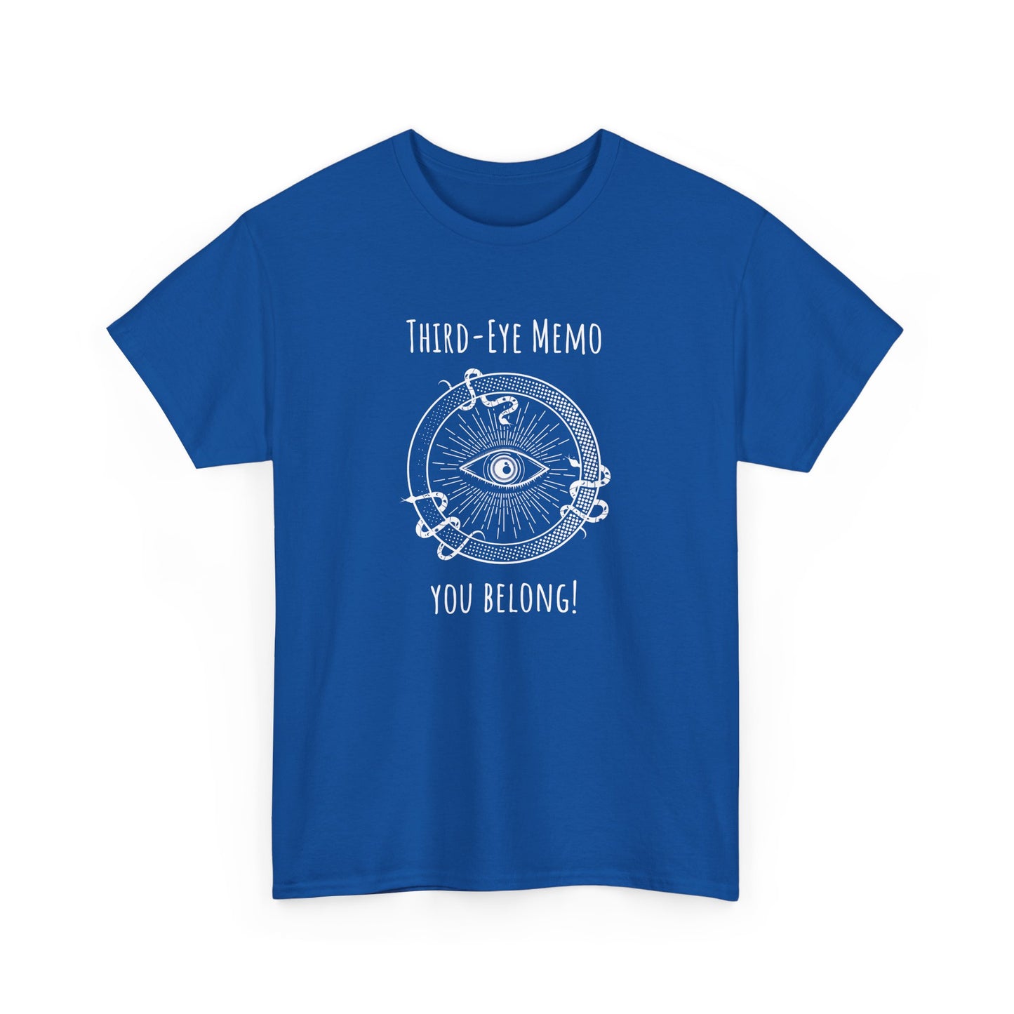 'Third Eye Memo - You Belong!' Unisex Heavy Cotton Tee for Everyday Wear, Casual T-Shirt, Gift for Him/Her, Summer Essential