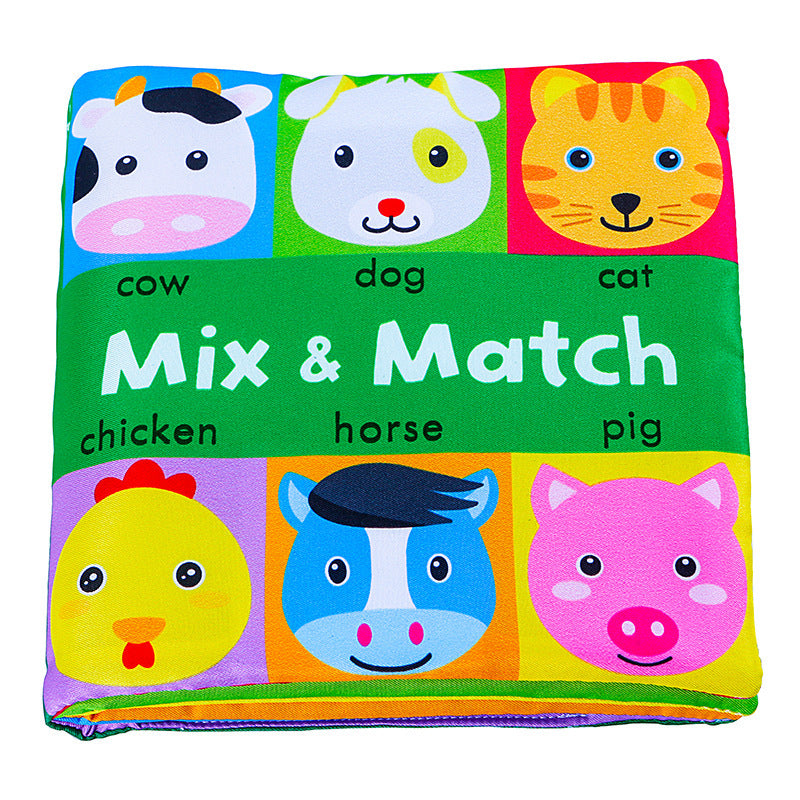 Montessori Three-Dimensional Cloth Book for Babies, Tear-Resistant
