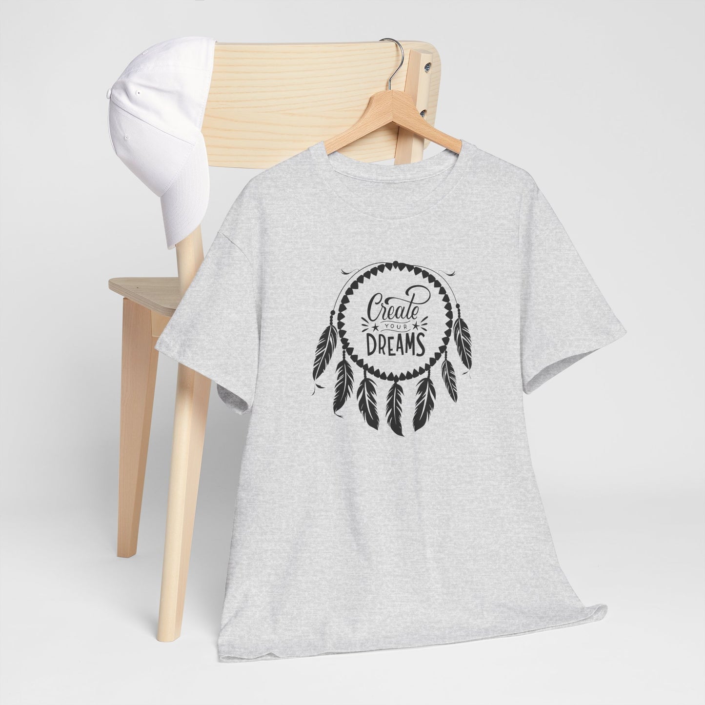 Create Your Dream Dream Catcher Unisex Tee | Inspirational T-Shirt for Dreamers, Bohemian Style, Gift for Her, Relaxed Cotton Tee