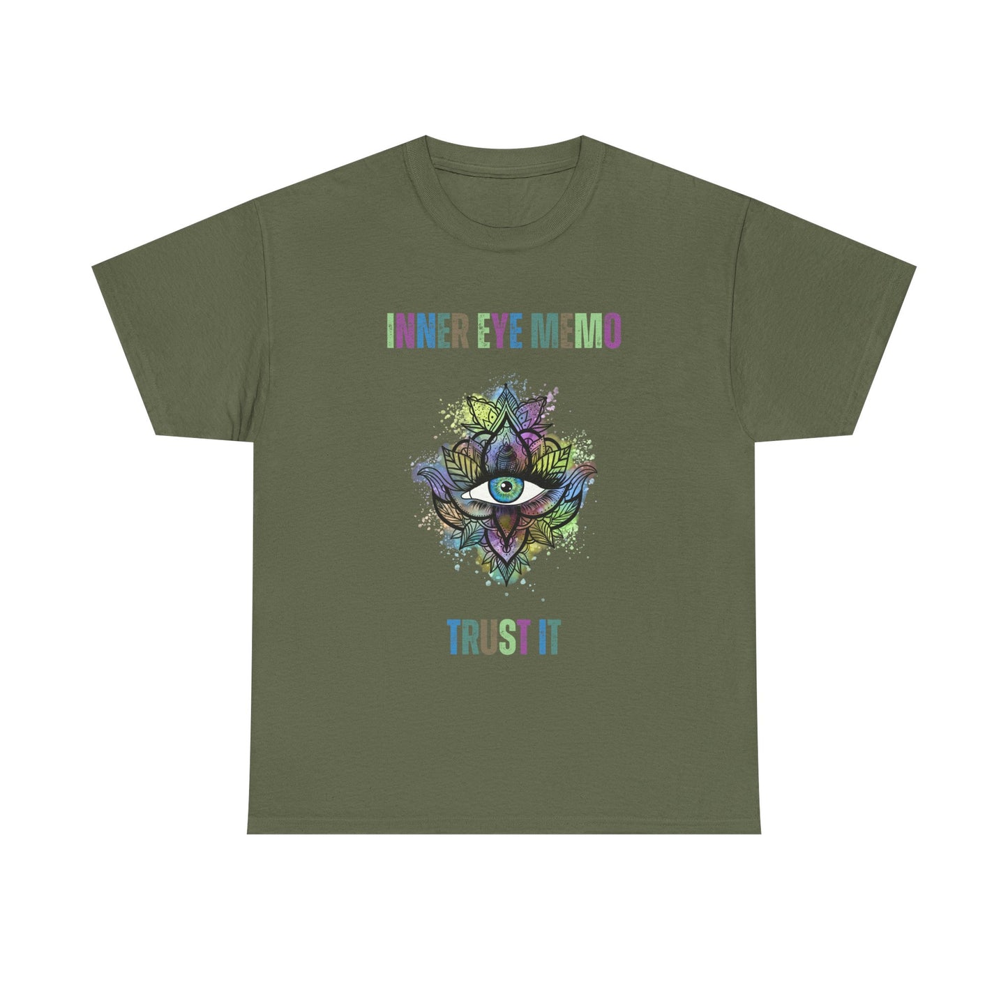Inner Eye Memo T-Shirt, Trust It Graphic Tee, Yoga Apparel, Gift for Mindfulness Lover, Bohemian Spiritual Tee