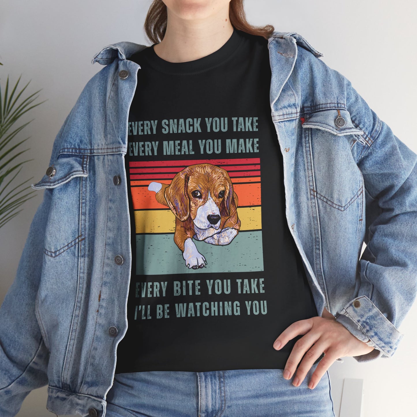 Beagle Dog Lover's Watchful Eye T-Shirt, Cute Pet Shirt, Gifts for Dog Owners, Funny Animal Tee, Animal Lover Gift
