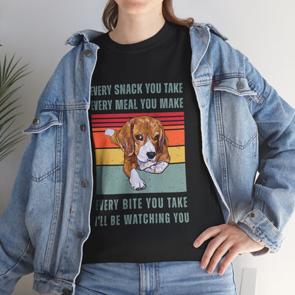 Beagle Dog Lover's Watchful Eye T-Shirt, Cute Pet Shirt, Gifts for Dog Owners, Funny Animal Tee, Animal Lover Gift