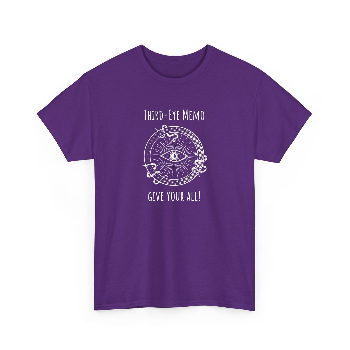 'Third-Eye Memo Give It Your All!' Mystical T-Shirt, Spiritual Shirt for Mindfulness, Yoga, Gift for Meditation, Cosmic Vibes, Cotton Tee