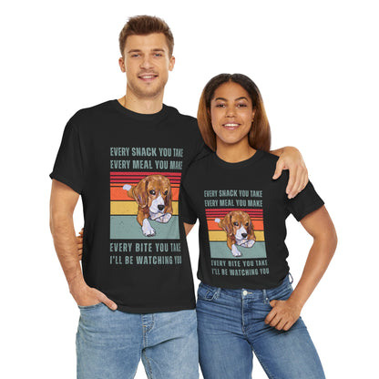 Beagle Dog Lover's Watchful Eye T-Shirt, Cute Pet Shirt, Gifts for Dog Owners, Funny Animal Tee, Animal Lover Gift